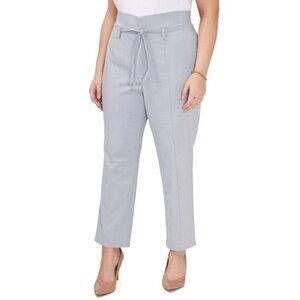 NWT 1.STATE High Waist Tie Front Trouser Pants in Porcelain Blue
